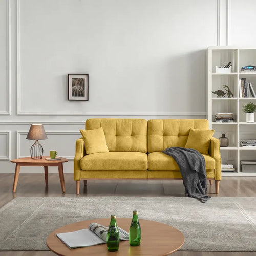 3-Seater Sofa with USB Charge Port, Waterproof Fabric and Foam Fill for Living Room