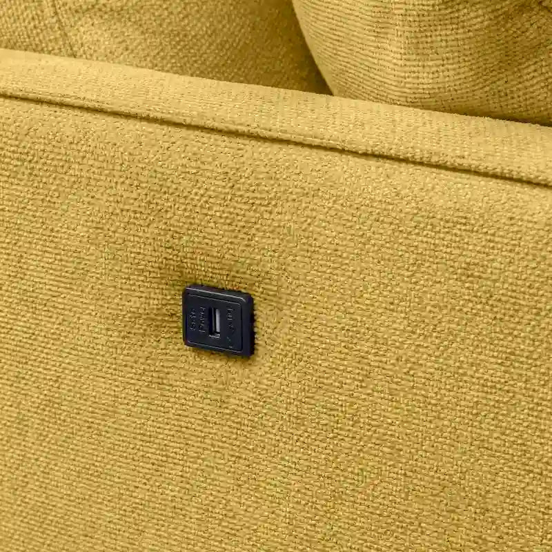 3-Seater Sofa with USB Charge Port, Waterproof Fabric and Foam Fill for Living Room