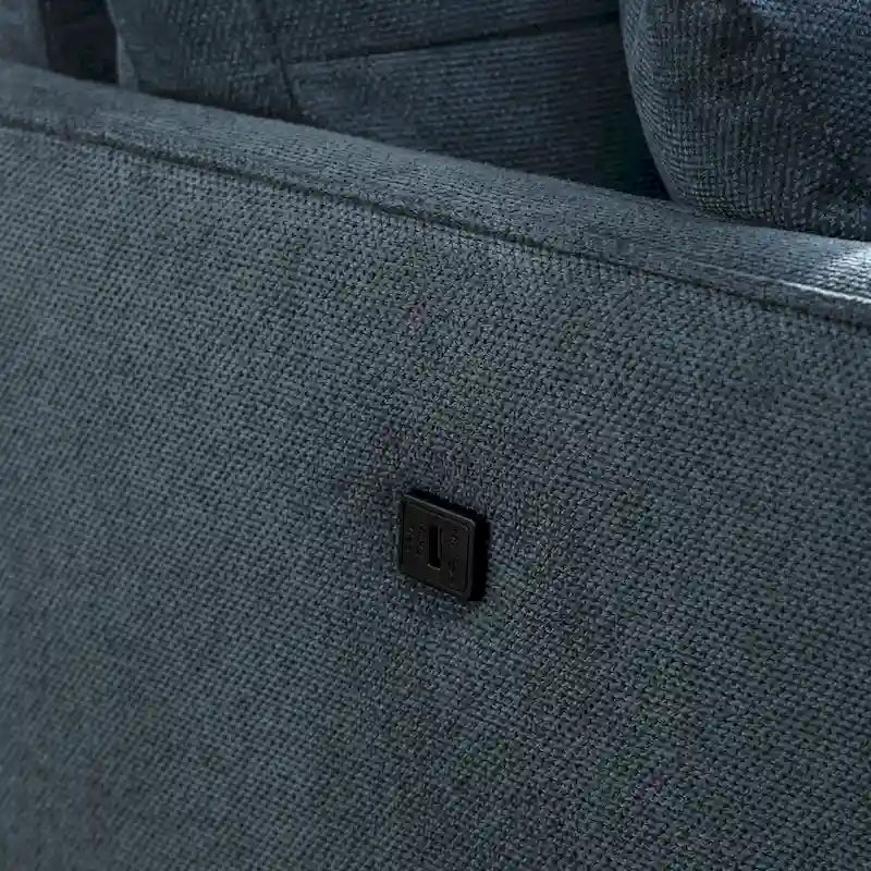 3-Seater Sofa with USB Charge Port, Waterproof Fabric and Foam Fill for Living Room