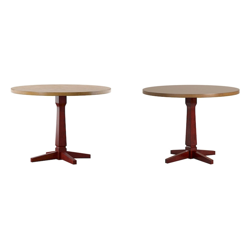 Round Two-Tone Dining Table