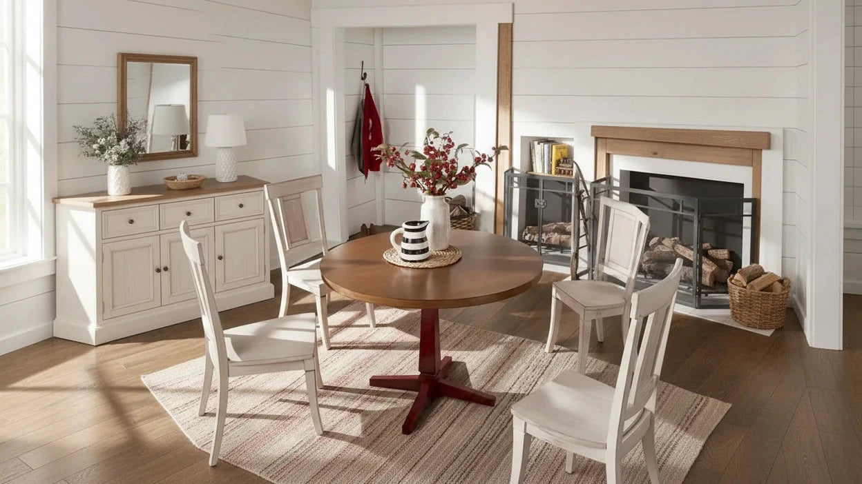 Ronda Round Two-Tone Dining Table