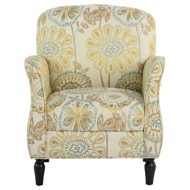 Modern Fabric Accent Chair for Living Room, Ergonomic Design with Birch Legs