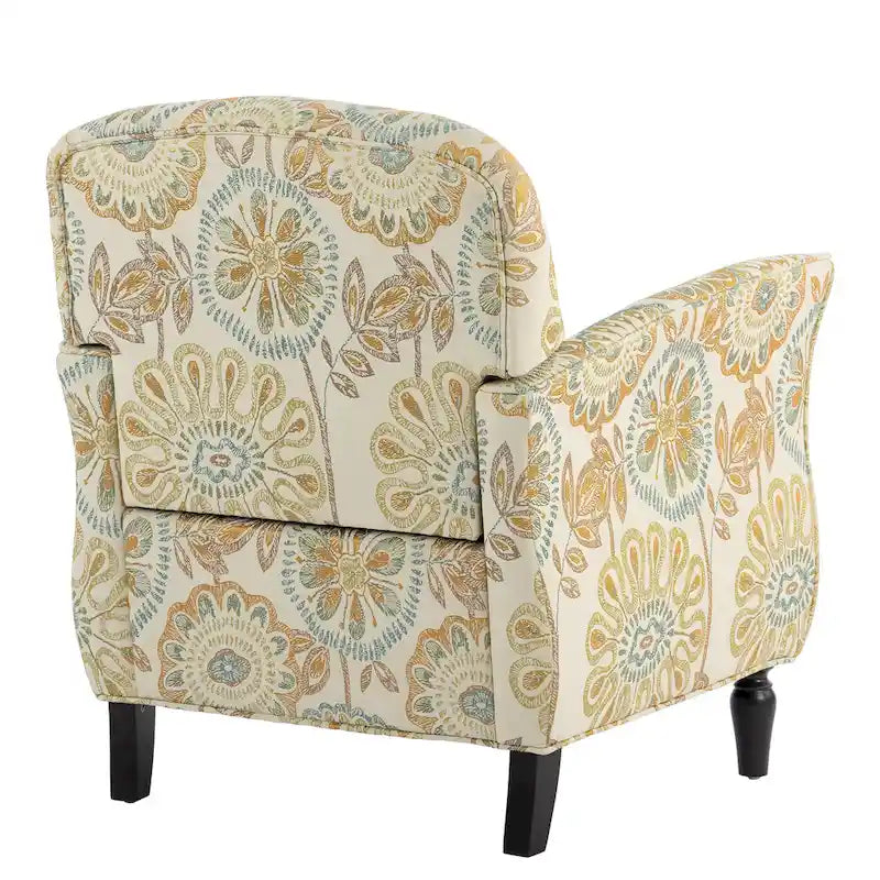 Modern Fabric Accent Chair for Living Room, Ergonomic Design with Birch Legs