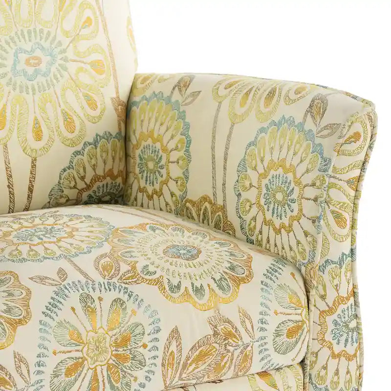 Modern Fabric Accent Chair for Living Room, Ergonomic Design with Birch Legs