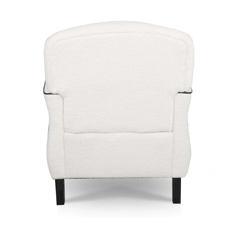 Modern Fabric Accent Chair for Living Room, Ergonomic Design with Birch Legs