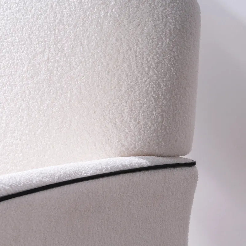 Modern Fabric Accent Chair for Living Room, Ergonomic Design with Birch Legs