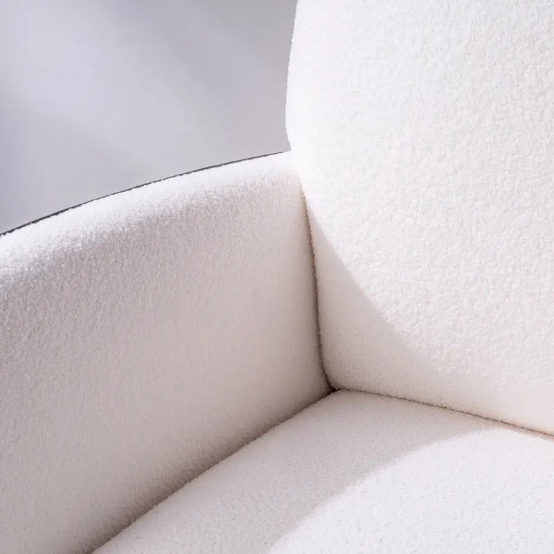 Modern Fabric Accent Chair for Living Room, Ergonomic Design with Birch Legs