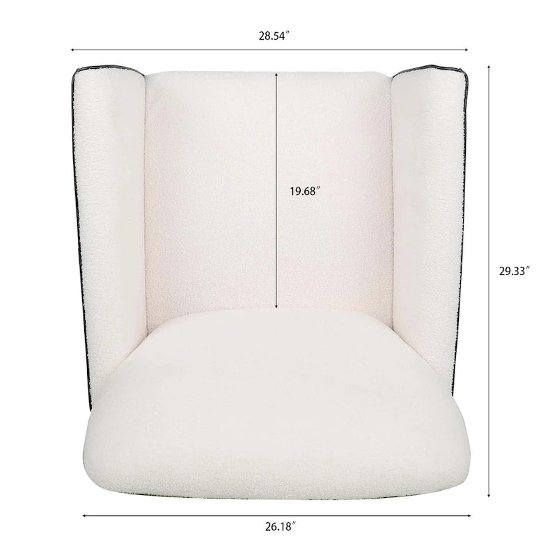 Modern Fabric Accent Chair for Living Room, Ergonomic Design with Birch Legs