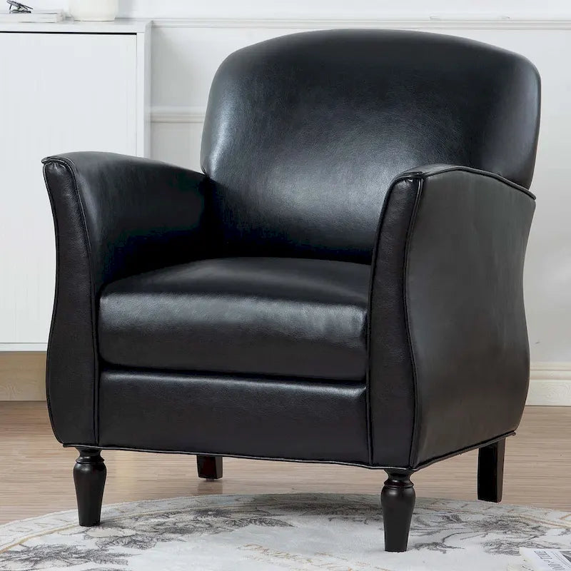 Modern Fabric Accent Chair for Living Room, Ergonomic Design with Birch Legs