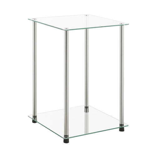 2 Tier Square End Table