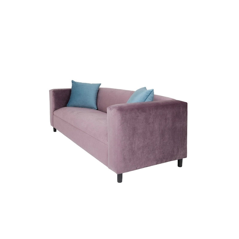 Mid-Century Modern 3-Seater Velvet Sofa with Solid Wood Frame and Coil Spring Seat, 600 lbs Capacity