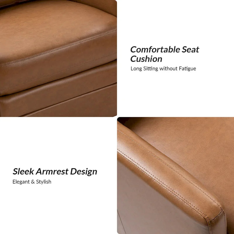 Transitional Swivel Faux Leather Barrel Chair with Metal Base Set of 2