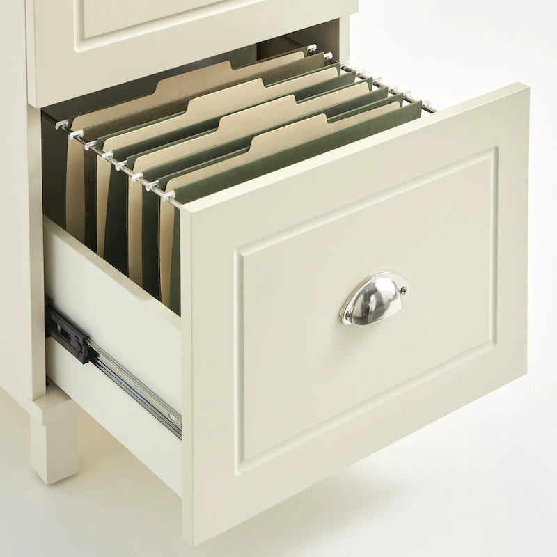 2-Drawer Filing Cabinet, Letter-Size, Modern Design with Rich Finish and Silver Hardware