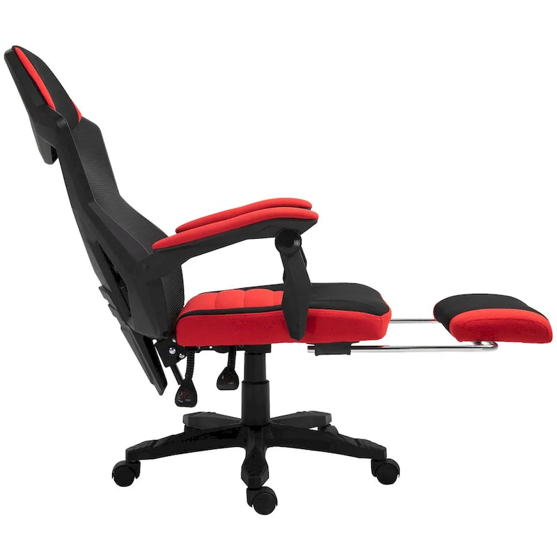 Adjustable Home Office Recliner Chair with Retractable Footrest, Mesh Back, 135° Recline