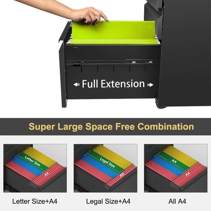 3 Drawer Metal Locking File Cabinet for Home Office