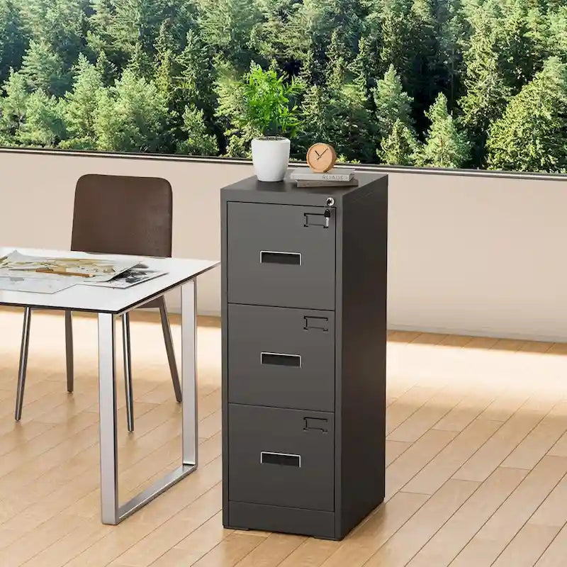3 Drawer Metal Locking File Cabinet for Home Office