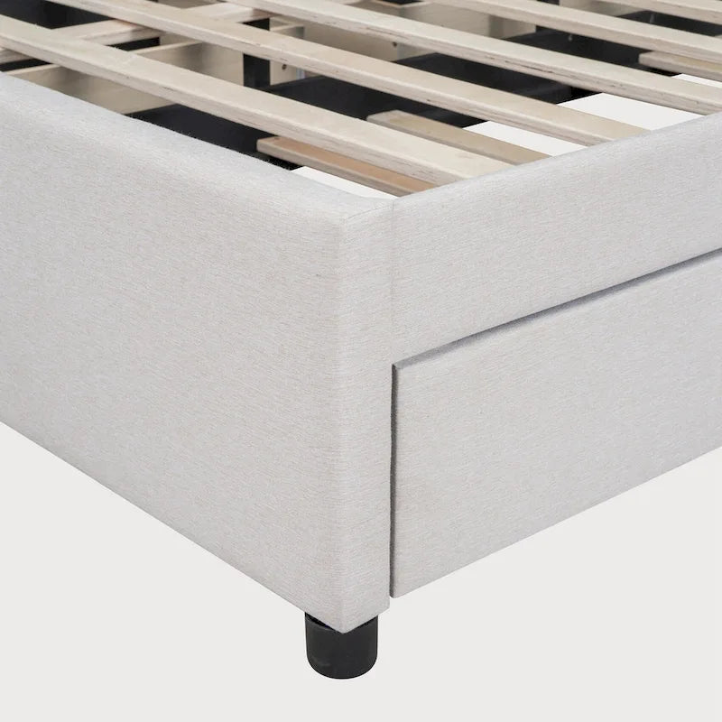 Queen Size Bed with Twin XL Size Trundle