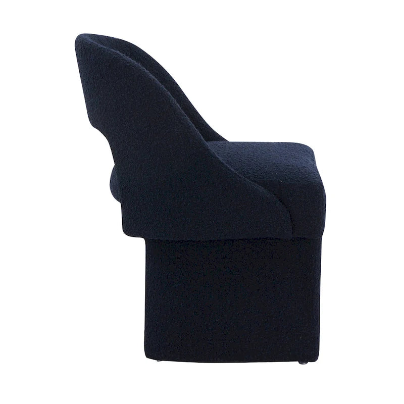 Boucle Modern Elegant Upholstered Accent Chair with MDF Wood Frame for Home Office Living Room & Bedroom
