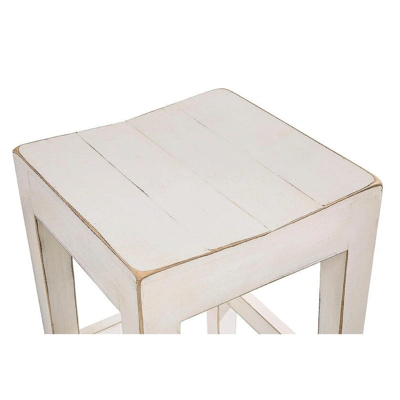 Solid Pine Wood Counter Stool, Set of 2, Counter Height Kitchen and Dining Stool