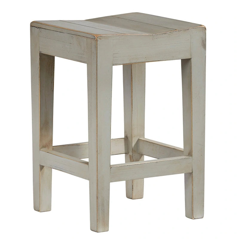 Solid Pine Wood Counter Stool, Set of 2, Counter Height Kitchen and Dining Stool