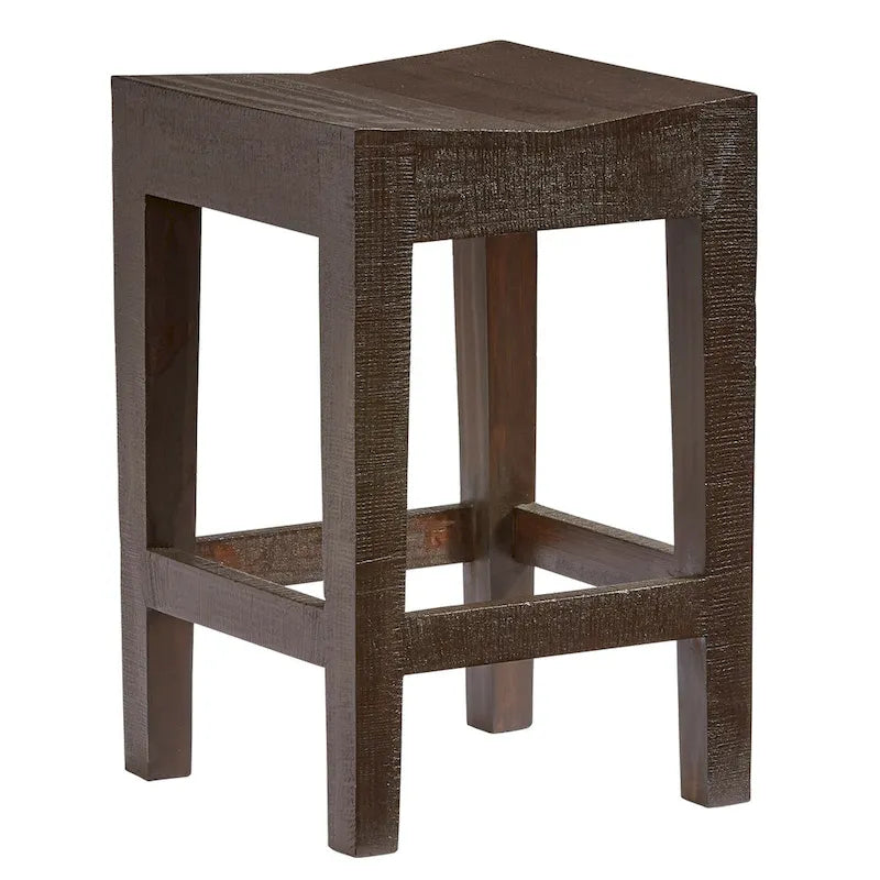 Solid Pine Wood Counter Stool, Set of 2, Counter Height Kitchen and Dining Stool