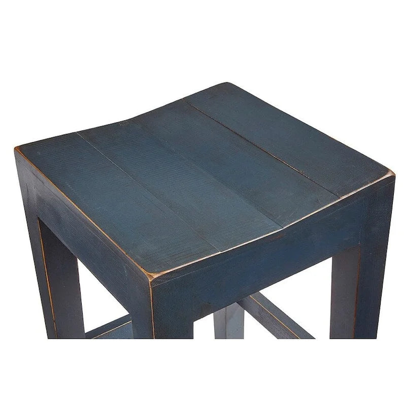 Solid Pine Wood Counter Stool, Set of 2, Counter Height Kitchen and Dining Stool