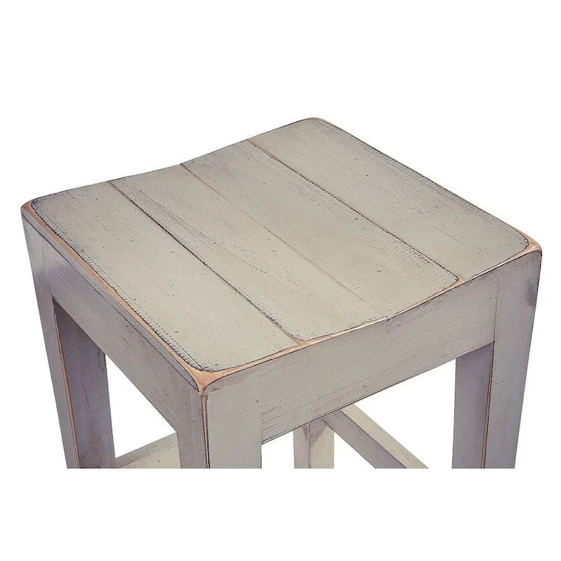 Solid Pine Wood Counter Stool, Set of 2, Counter Height Kitchen and Dining Stool