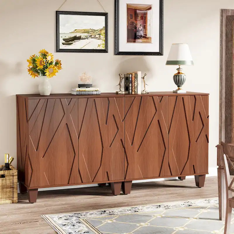 55 Sideboard Buffet Cabinet with Adjustable Shelving for Kitchen Dining Room
