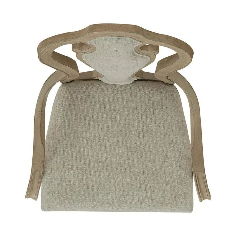 Magnolia Manor Weathered Bisque Splat Back Upholstered Arm Chair (Set of 2)